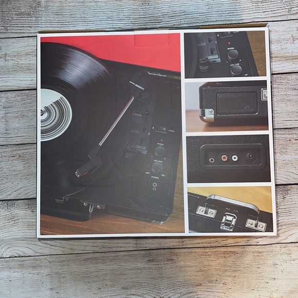 💞 Black Crosley Cruiser Plus Portable Turntable - Picture 2 of 4